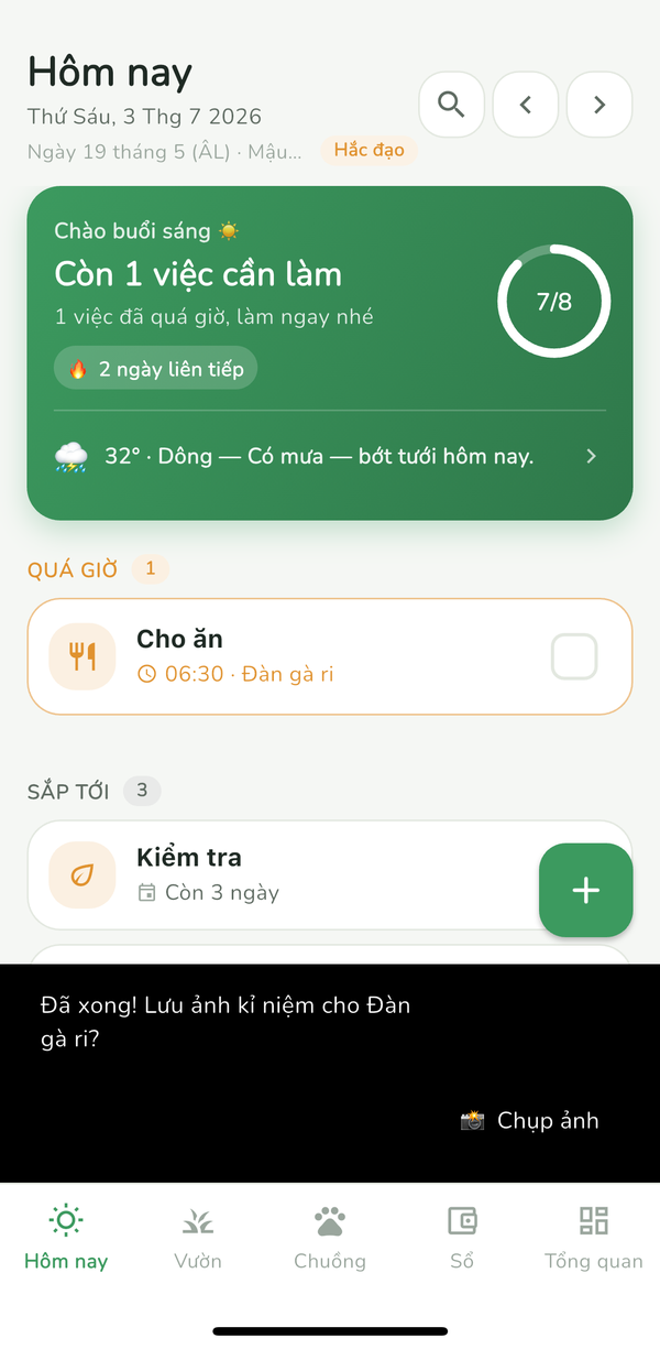 App mời lưu ảnh kỉ niệm sau khi làm xong việc